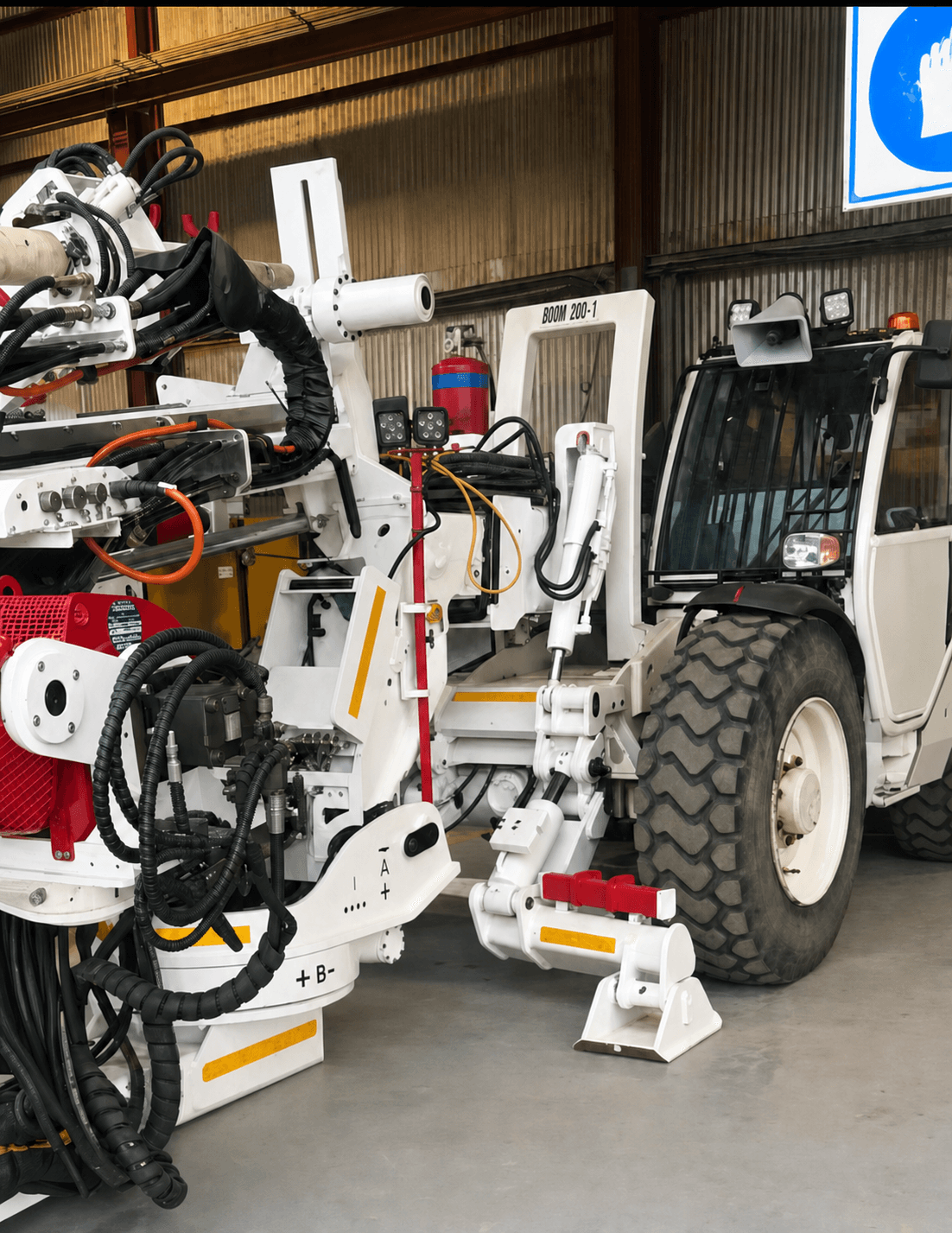 Geodrill MDR 700 underground drill rig in workshop