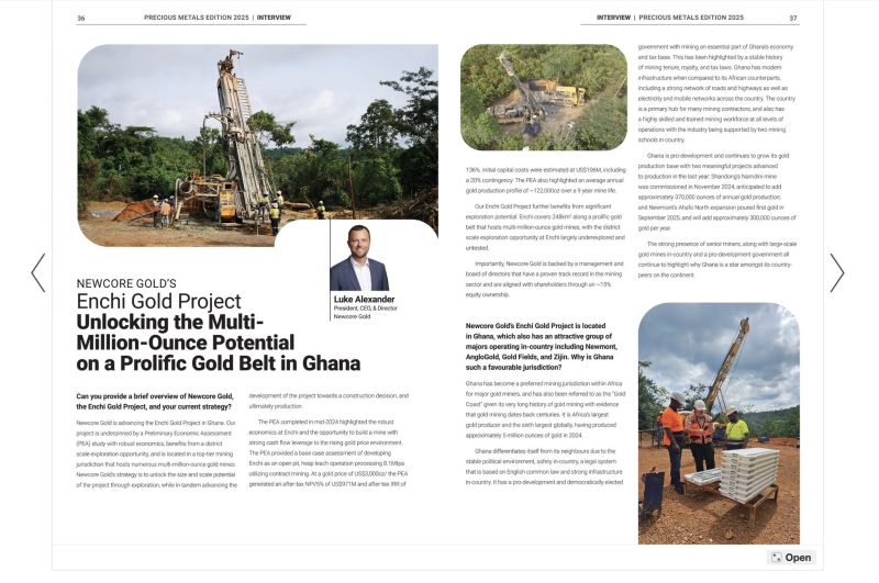 Image for the Tweet beginning: "📖 Newcore Gold's Enchi Gold